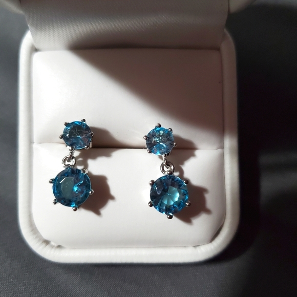 Source Unknown Jewelry - Sky Blue Stone, Earrings